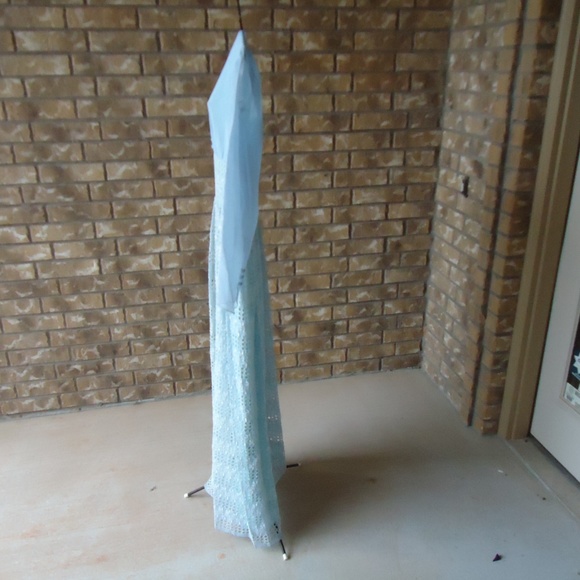 NOS 70s Maxi Embroidered Eyelet Lace Dress COCO 8 - Picture 3 of 8